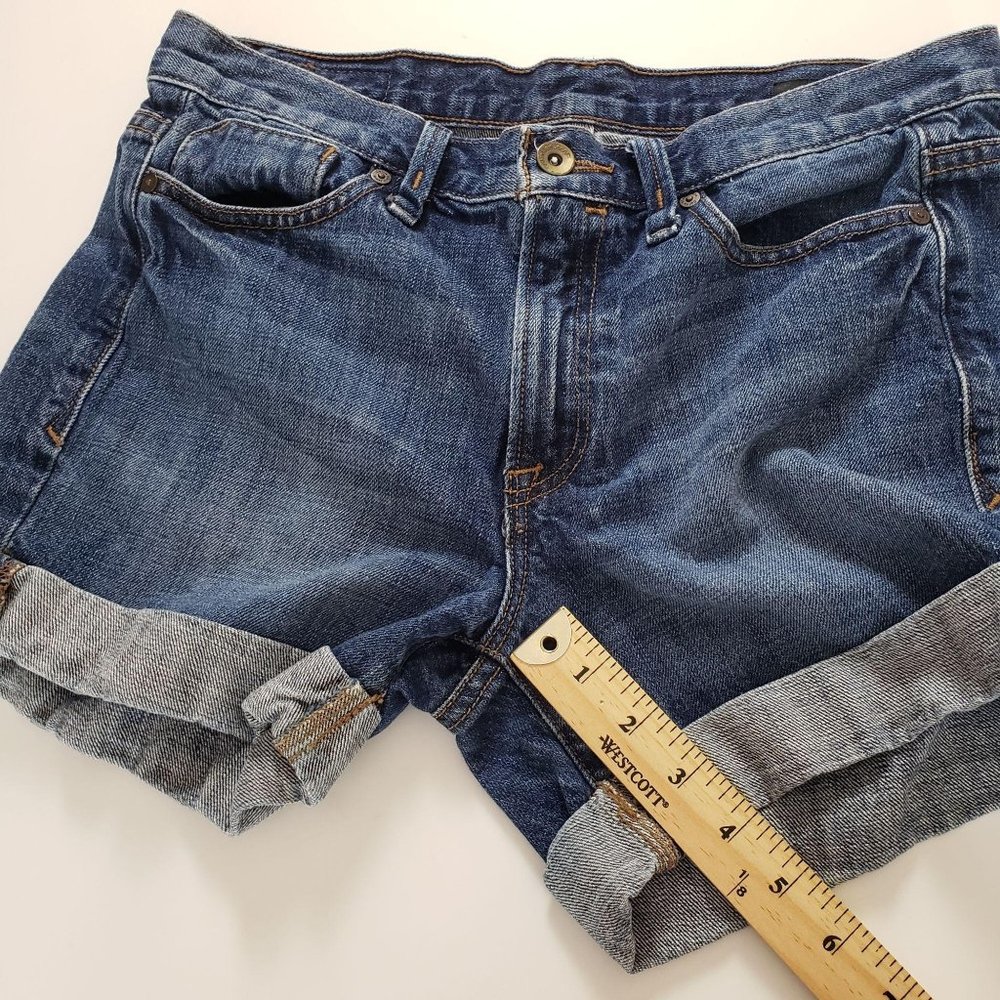 Calvin Klein Blue Jean Shorts With Rolled Hem - Picture 8 of 13